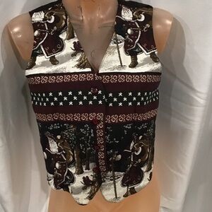 Vintage Festive Patterned Tapestry Northern Traditions Women's Vest